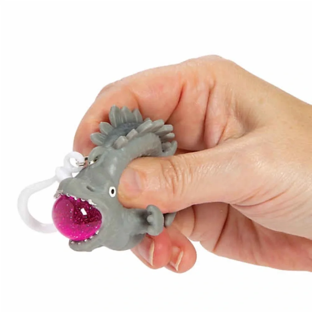 Barrel-O’-Mini Squeeze Dinosaur Toy Keychains 24 Ct